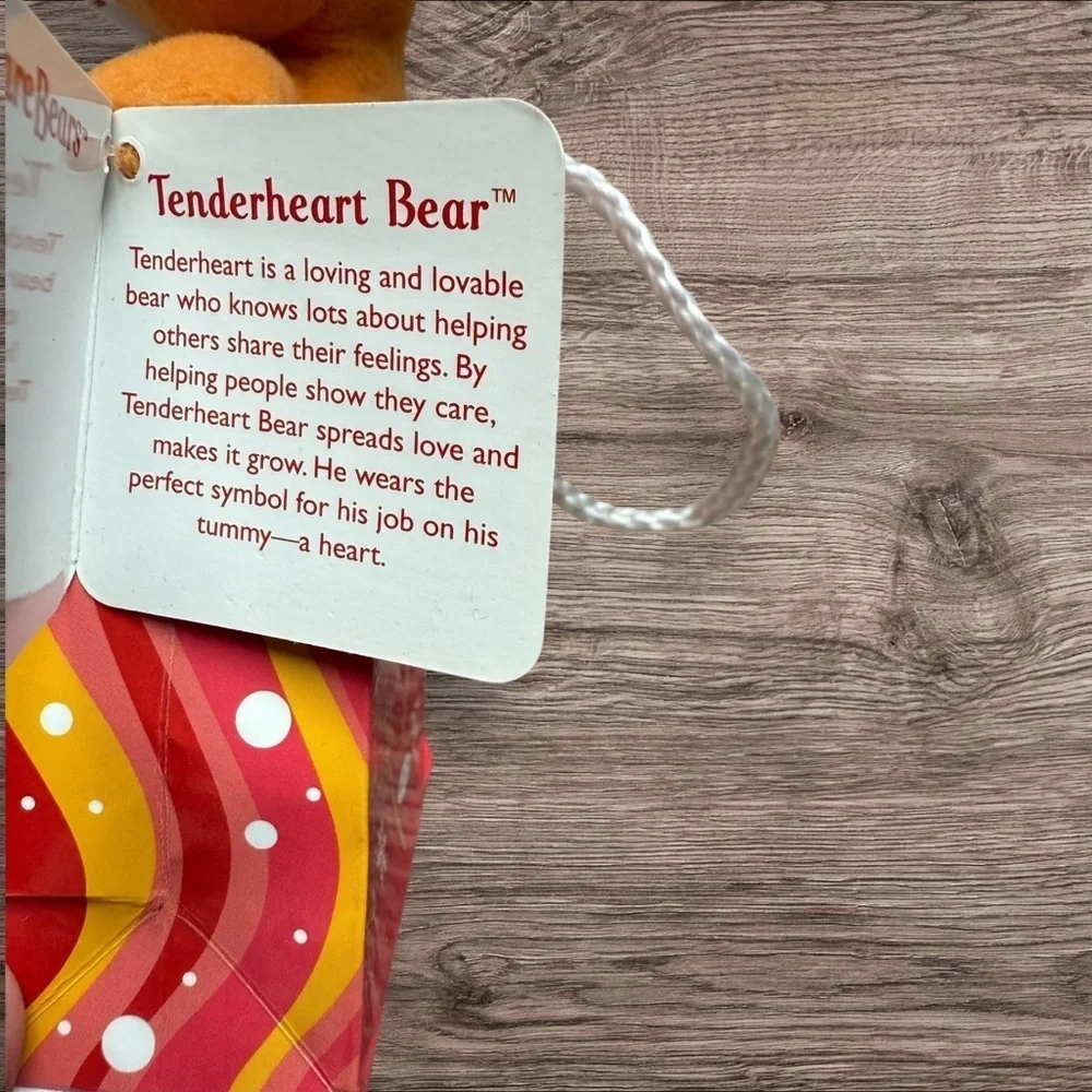 American Greetings 2005 Care Bears Tenderheart Bear Christmas Plush Ornament NWT